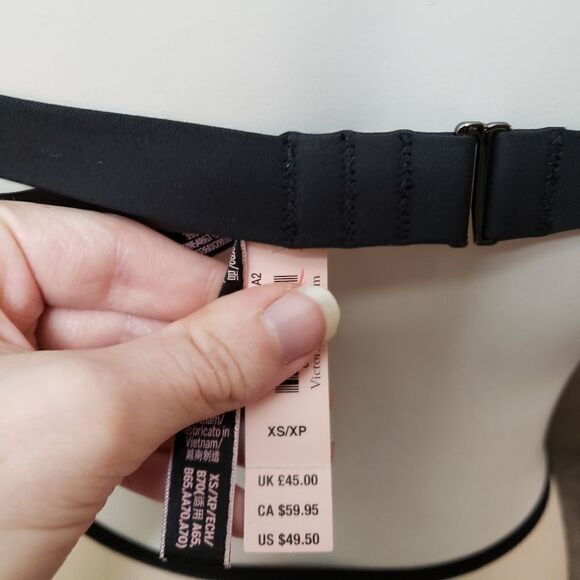 Victorias secret Black Nude Sheer Bra Panty Set SIZE XS NWT SEXY - Picture 7 of 8